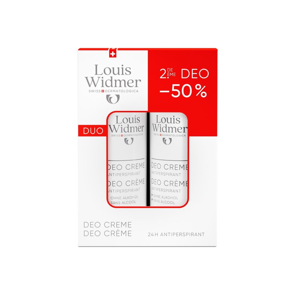 Louis Widmer Deo Crème Antiperspirant Avec Parfum 2x40ml Promo