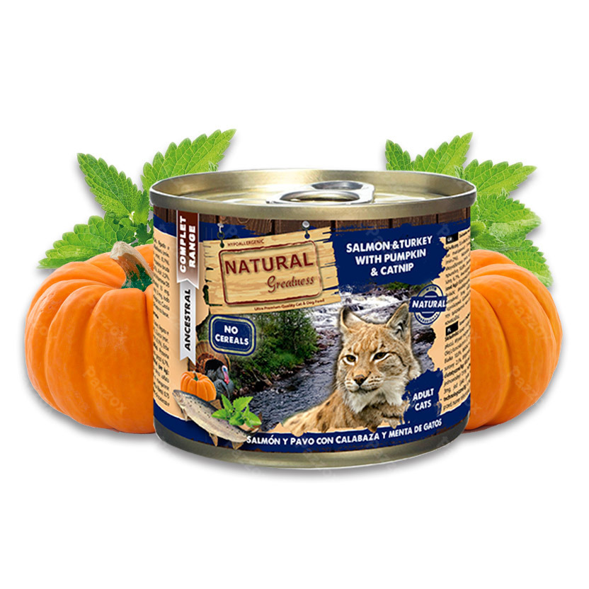 Natural Greatness Salmon & Turkey With Pumpkin and Catnip 200g