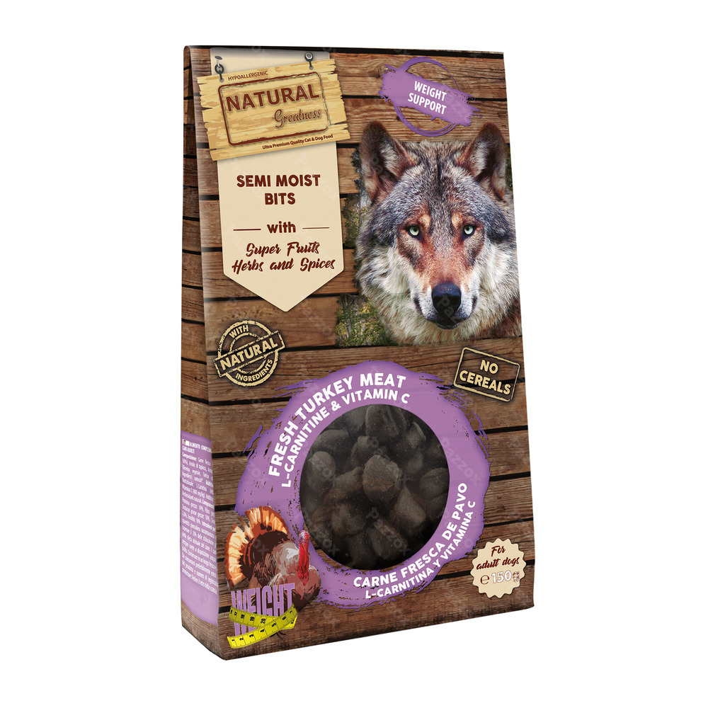 Natural Greatness Semi Moist Bits Weight Support Hondensnacks 150g