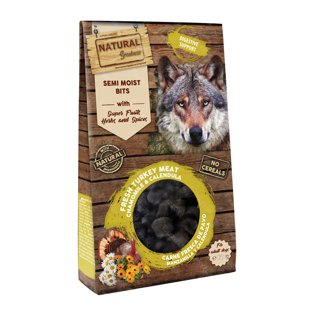 Natural Greatness Semi Moist Bits Digestive Support Hondensnacks 150g  