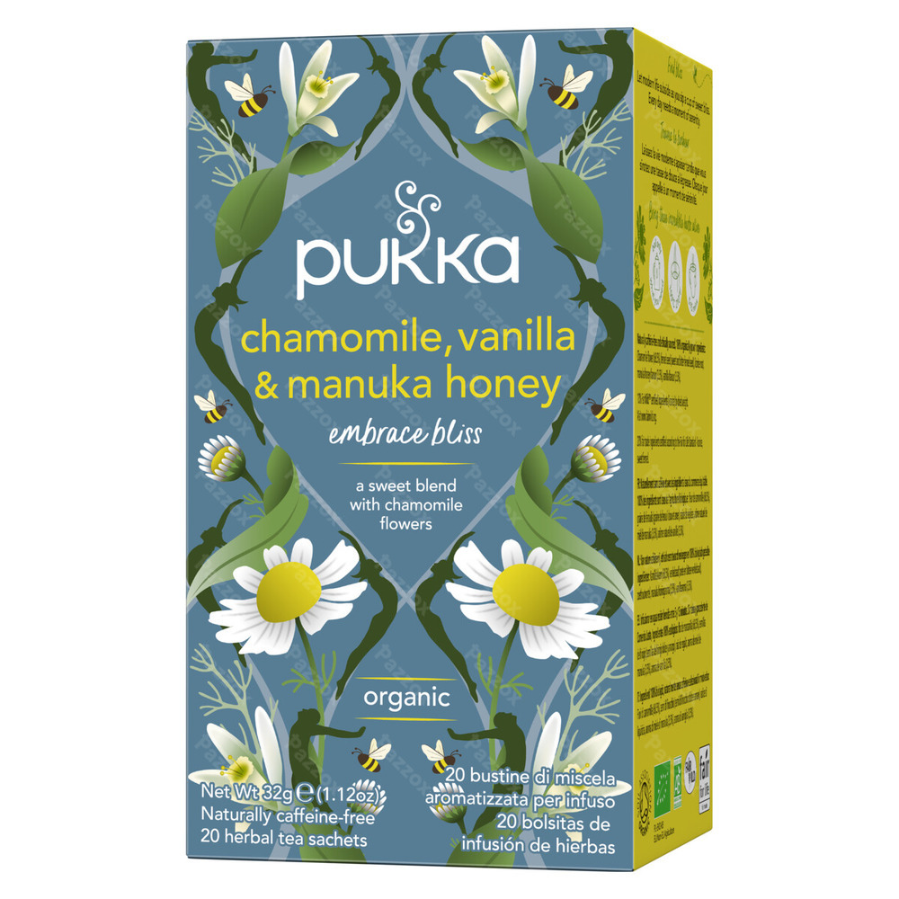 Pukka Chamomille Vanilla Manuka Honey Thé Bio 20 Sachets