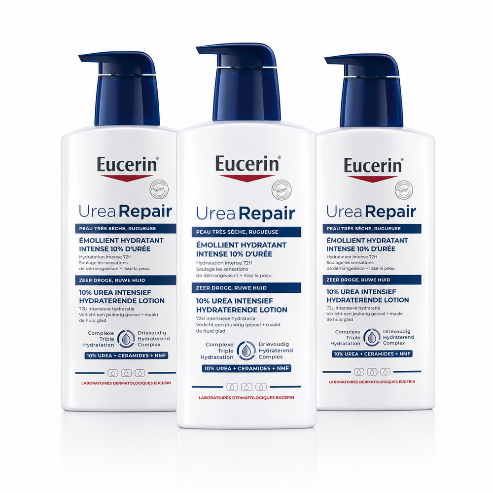 Eucerin UreaRepair Lotion 10% Urea Intensief Hydraterend Lotion Droge en Ruwe Huid  3 x 400ml Promopakket