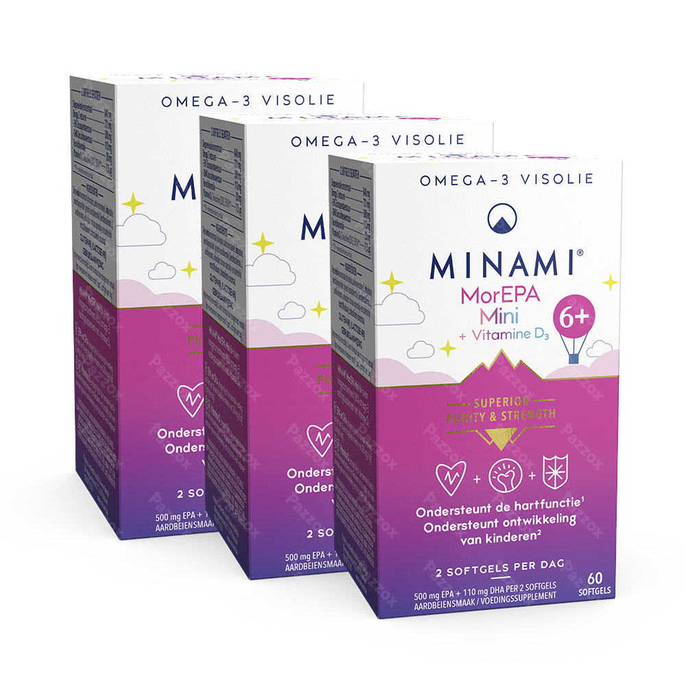 Minami MorEPA Mini Smart Fats 3 x 60 Capsules Paquet Promo