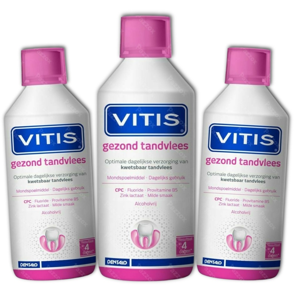 Vitis Gezond Tandvlees Mondspoeling 3 x 500ml Promopakket