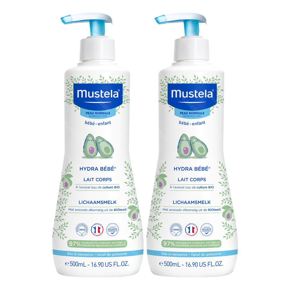Mustela Hydra Bébé Lait Corps 500ml 1+1 Gratuit