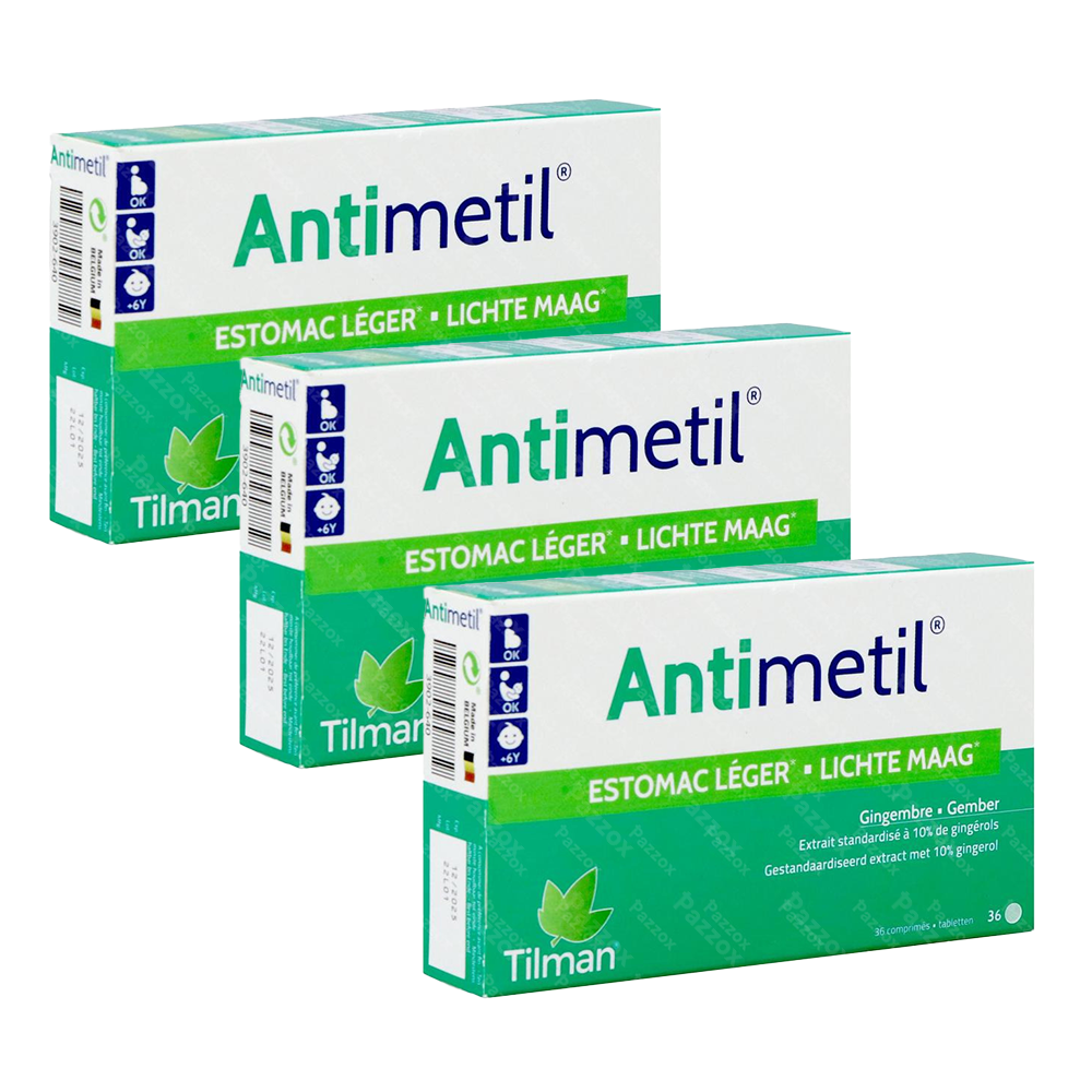 Antimetil Estomac Léger 3 x 36 Comprimés Paquet Promo