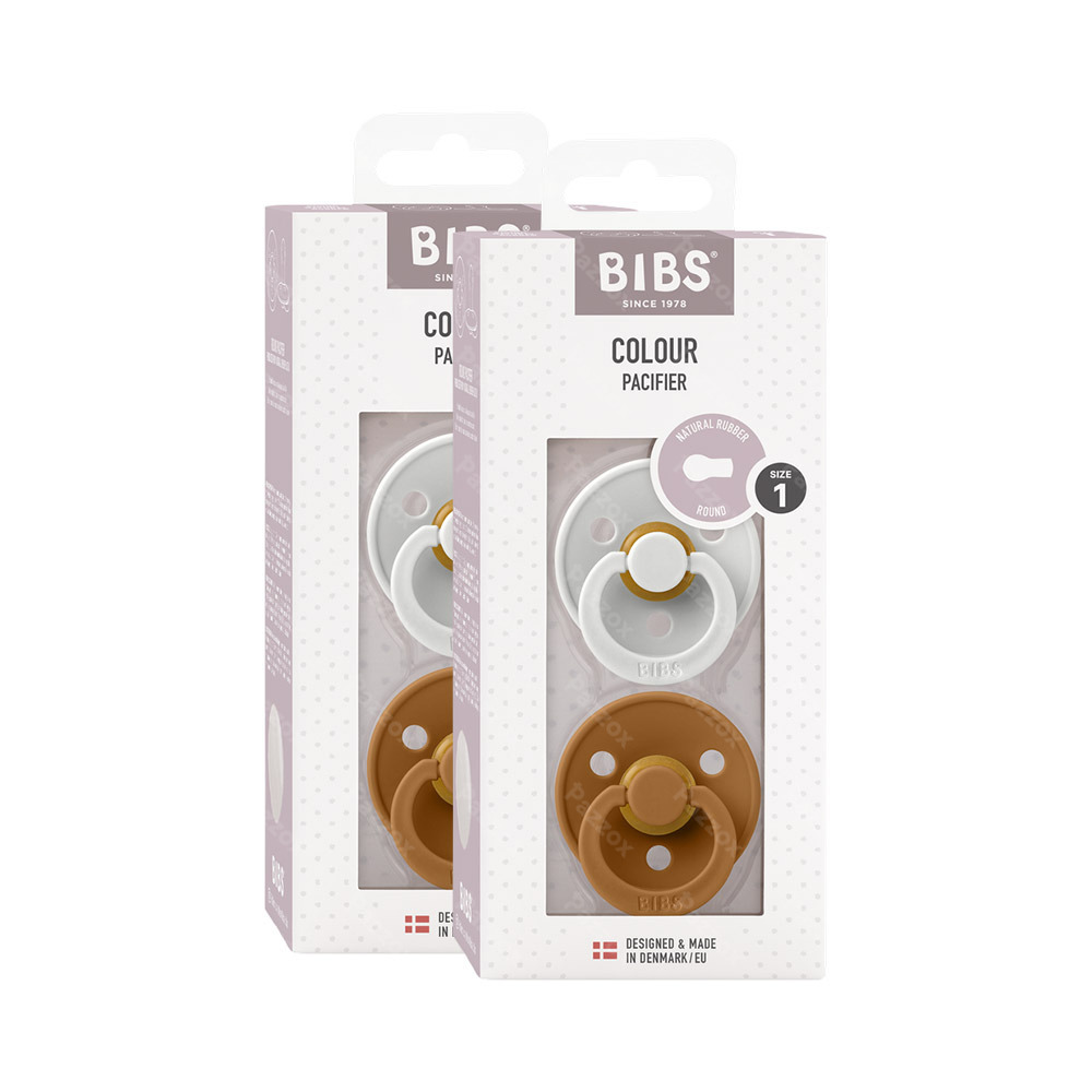 Bibs Fopspeen Duo Haze/Caramel 2 stuks 1+1 Gratis