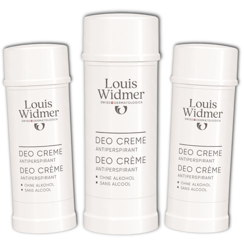 Louis Widmer Deo Crème Antiperspirant Avec Parfum 3 x 40ml Paquet Promo