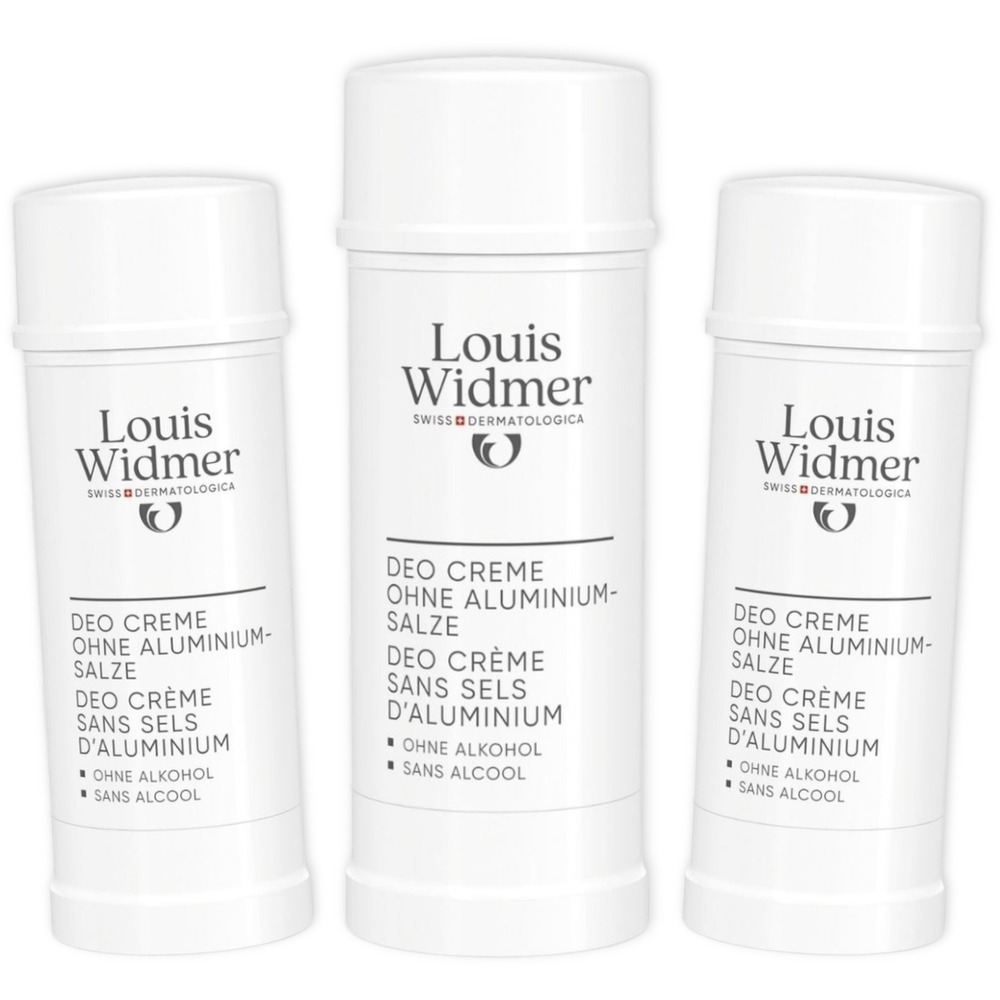 Louis WidDeo Crème Zonder Aluminiumzouten Zonder Parfum 3 x 40ml Promopakket