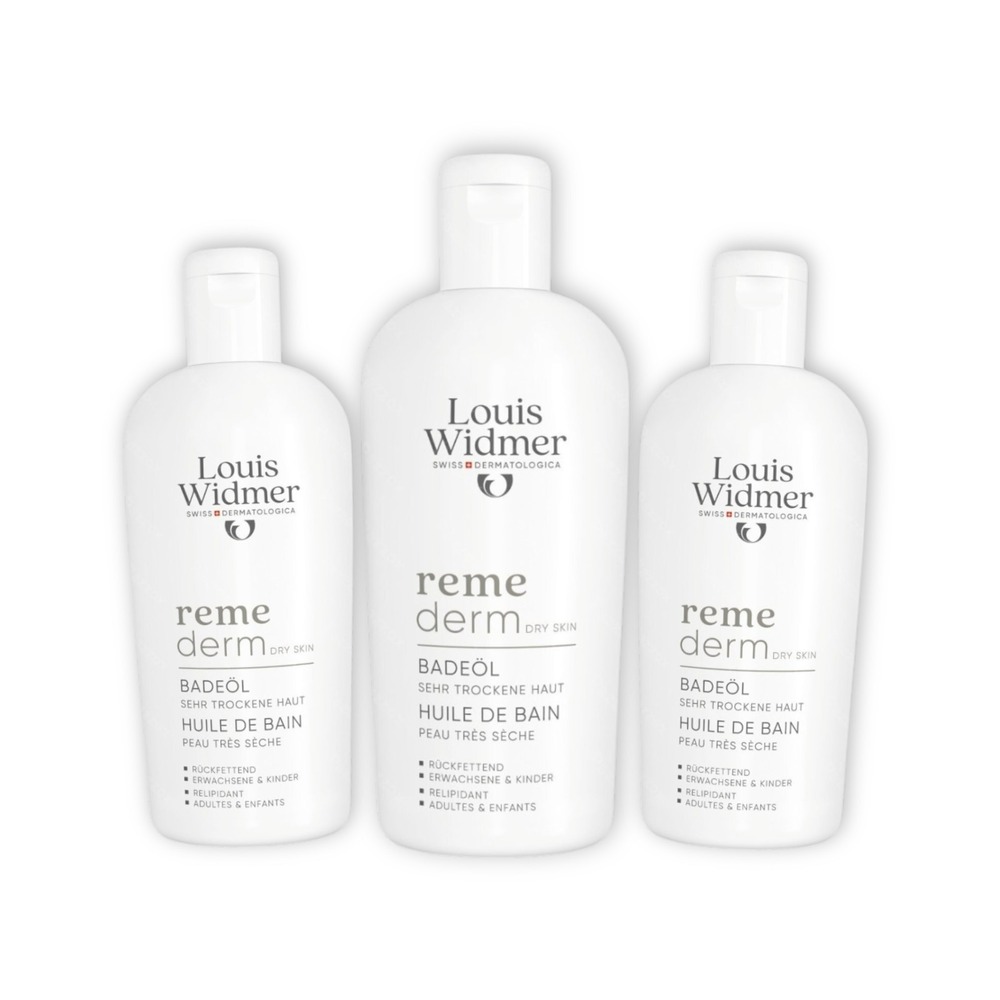 Louis Widmer Remederm Huile de Bain Avec Parfum 3 x 250ml Paquet Promo