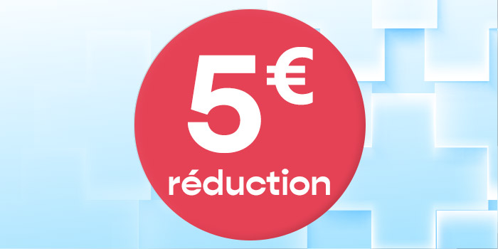 5 € de réduction en plus 